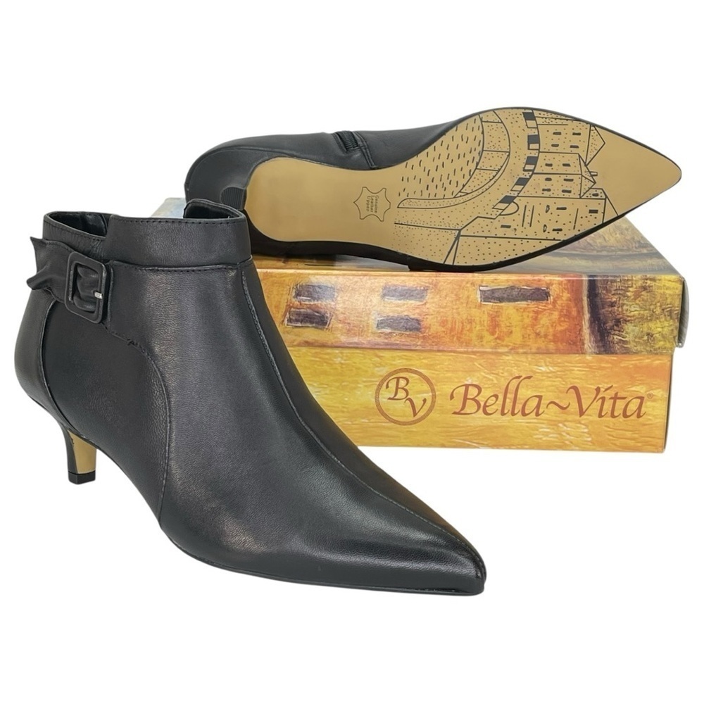 Bella Vita Bindi Black Leather Womens Shooties Size 7.5W - Picture 12 of 14